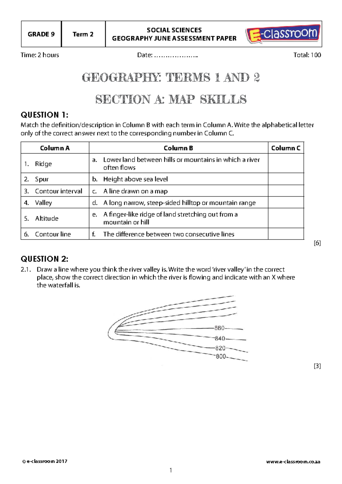 GRADE 9 SOCIAL SCIENCES GEOGRAPHY JUNE ASSESSMENT PAPER - Studocu