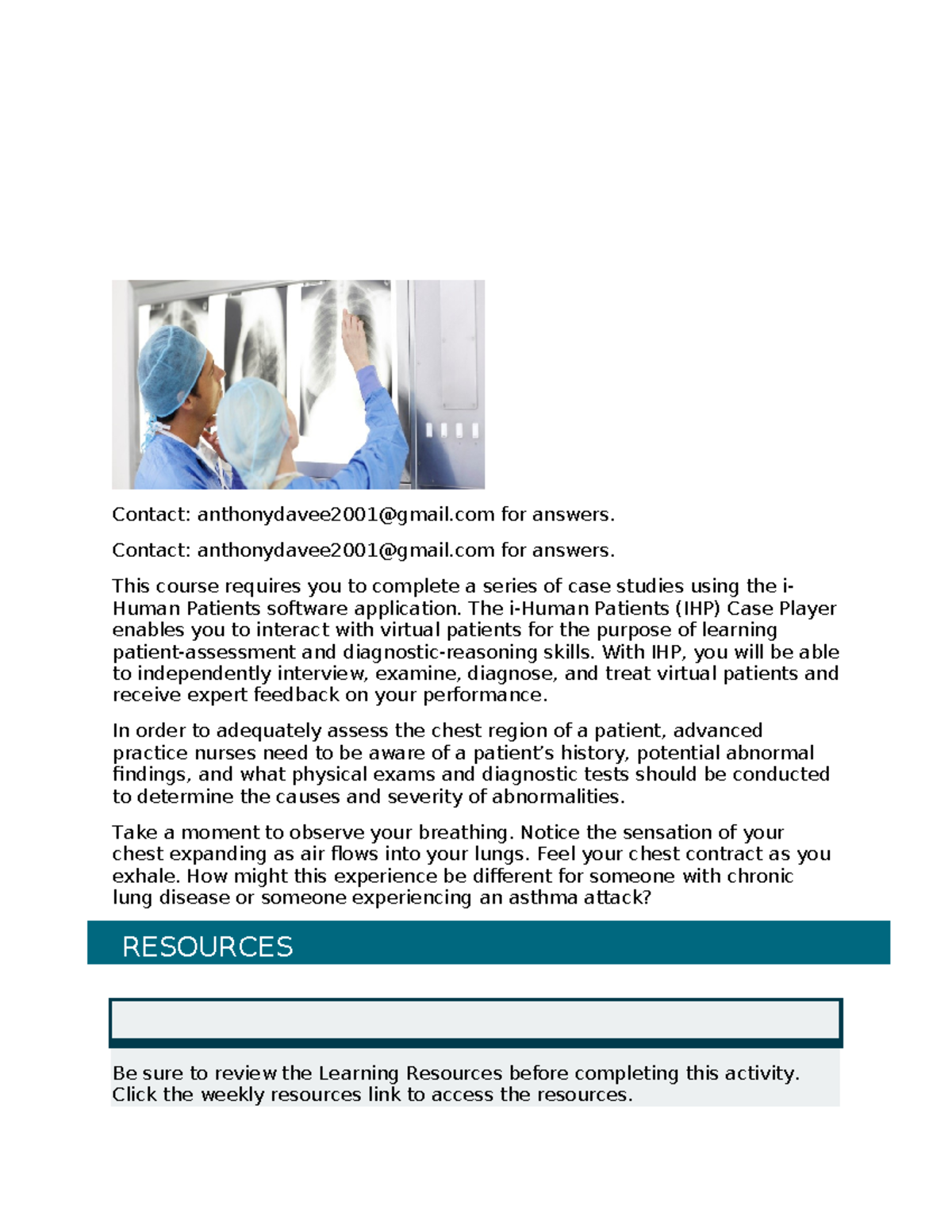 IHP Case Study: Assessing the Cardiovascular System - Studocu