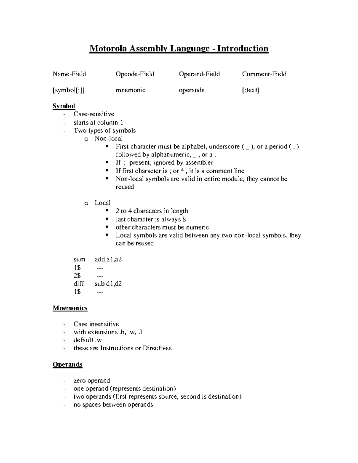 ARM 7 - Arithmetic Operations and Memory Access Review Notes - Studocu