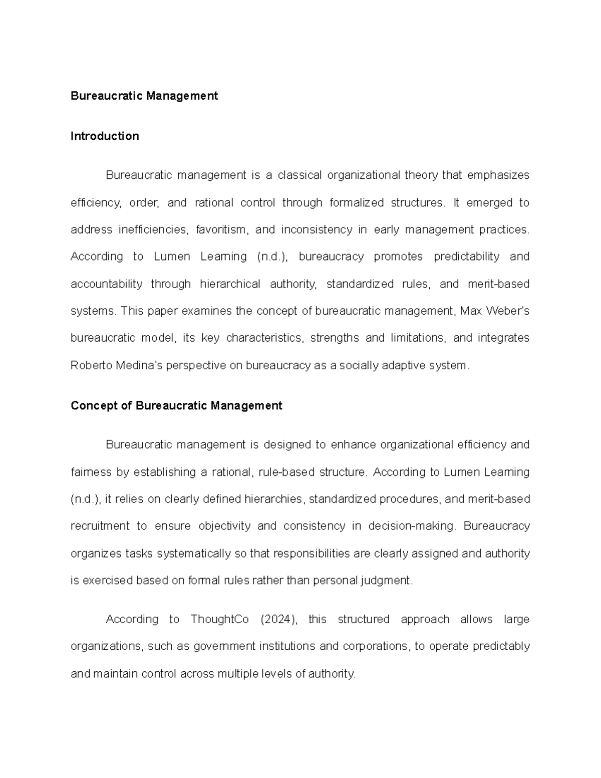 Bureaucratic Management Overview: Key Concepts & Theories - Studocu