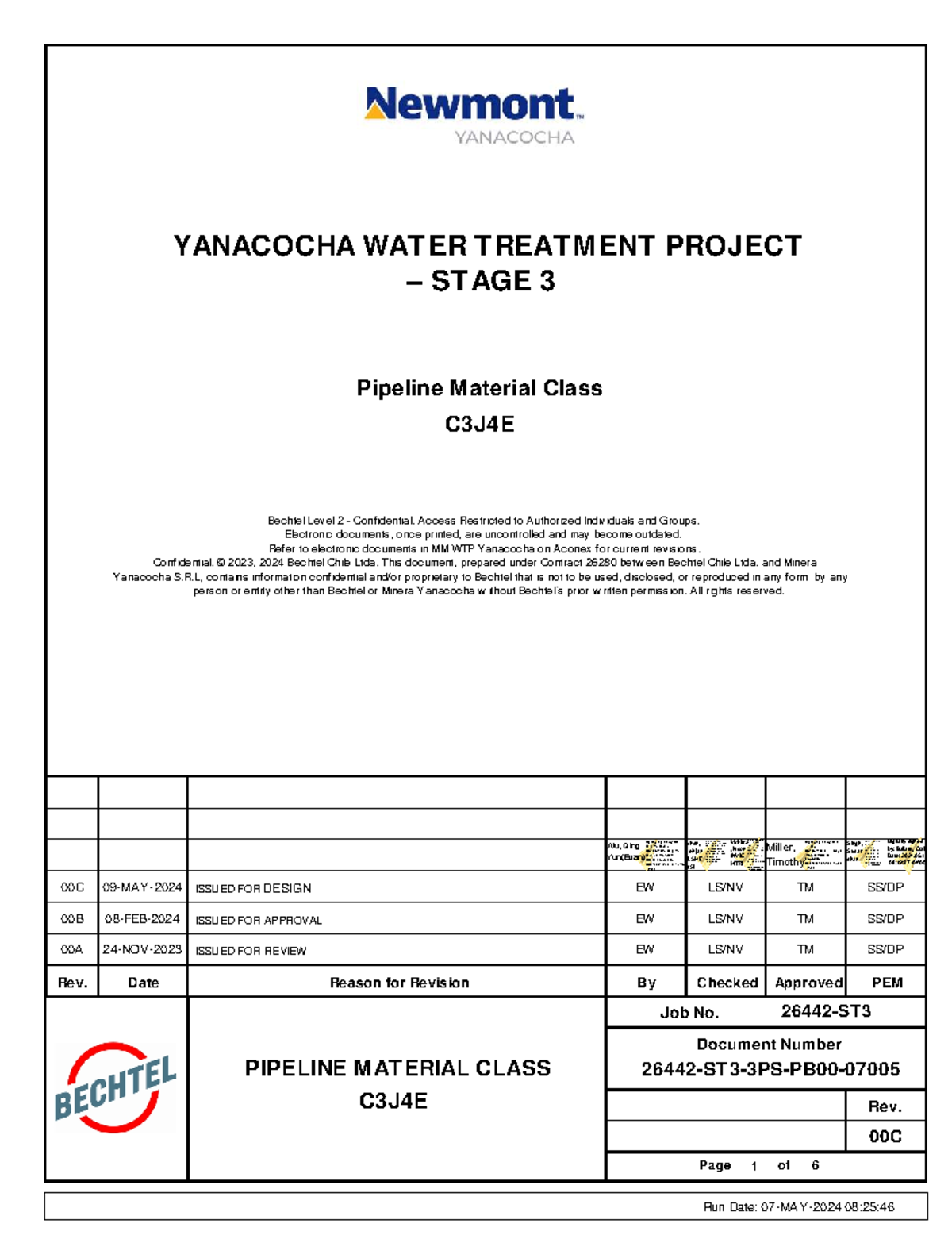 YANACOCHA WTP STAGE 3 Pipeline Material Class C3J4E Rev 00C Document ...