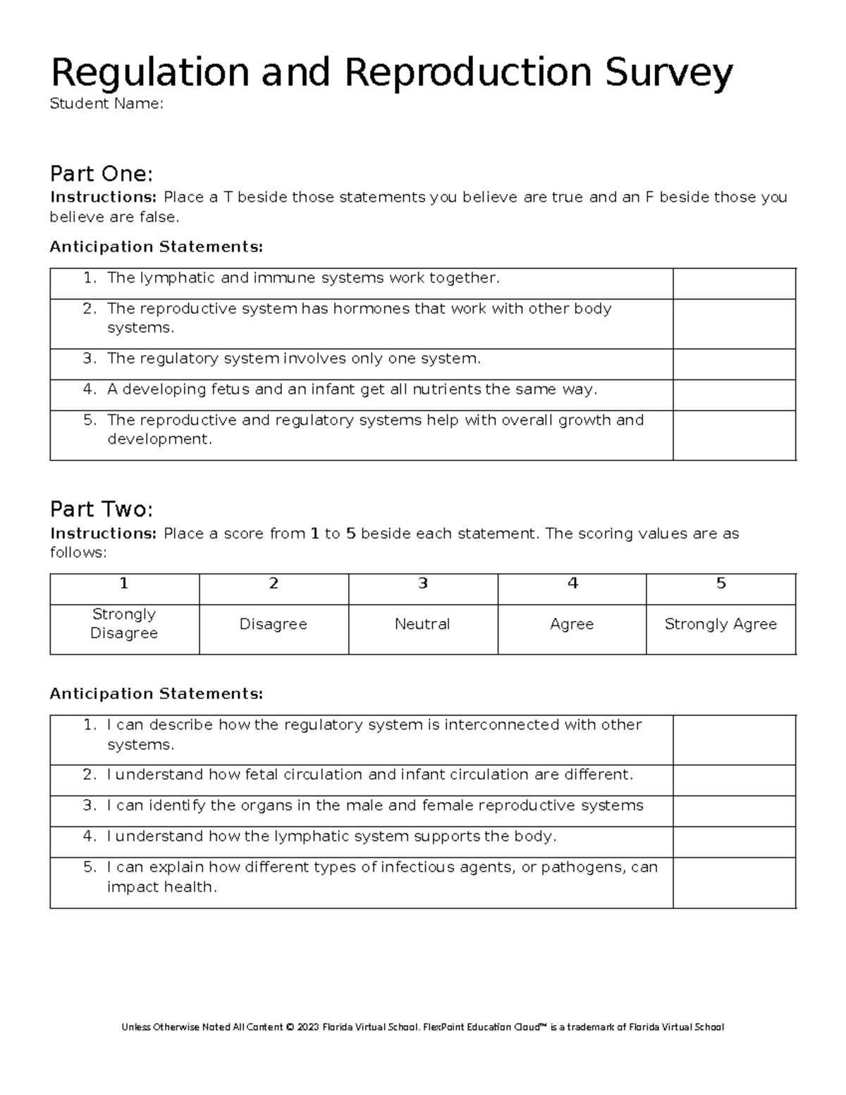 Regulation and reproduction survey - Regulation and Reproduction Survey ...