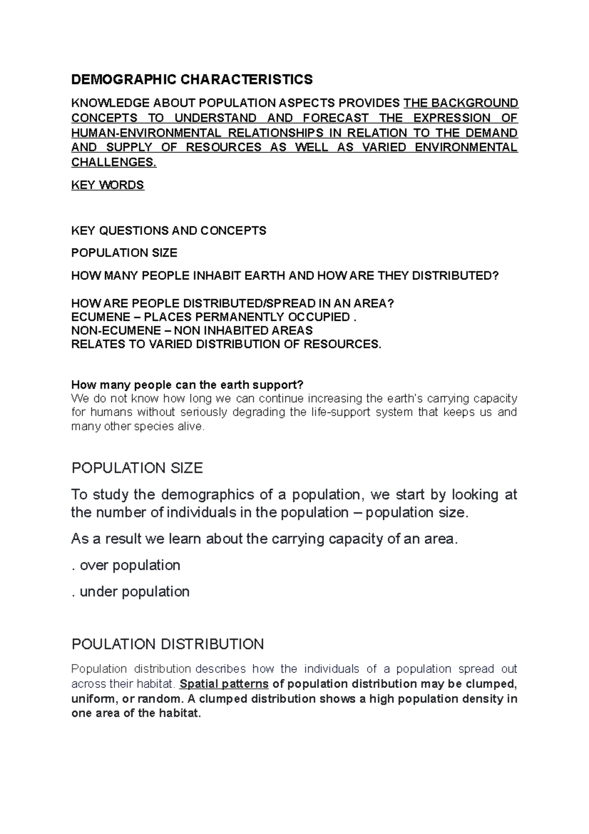Demographic Characteristics of South Africa: Population Insights - Studocu