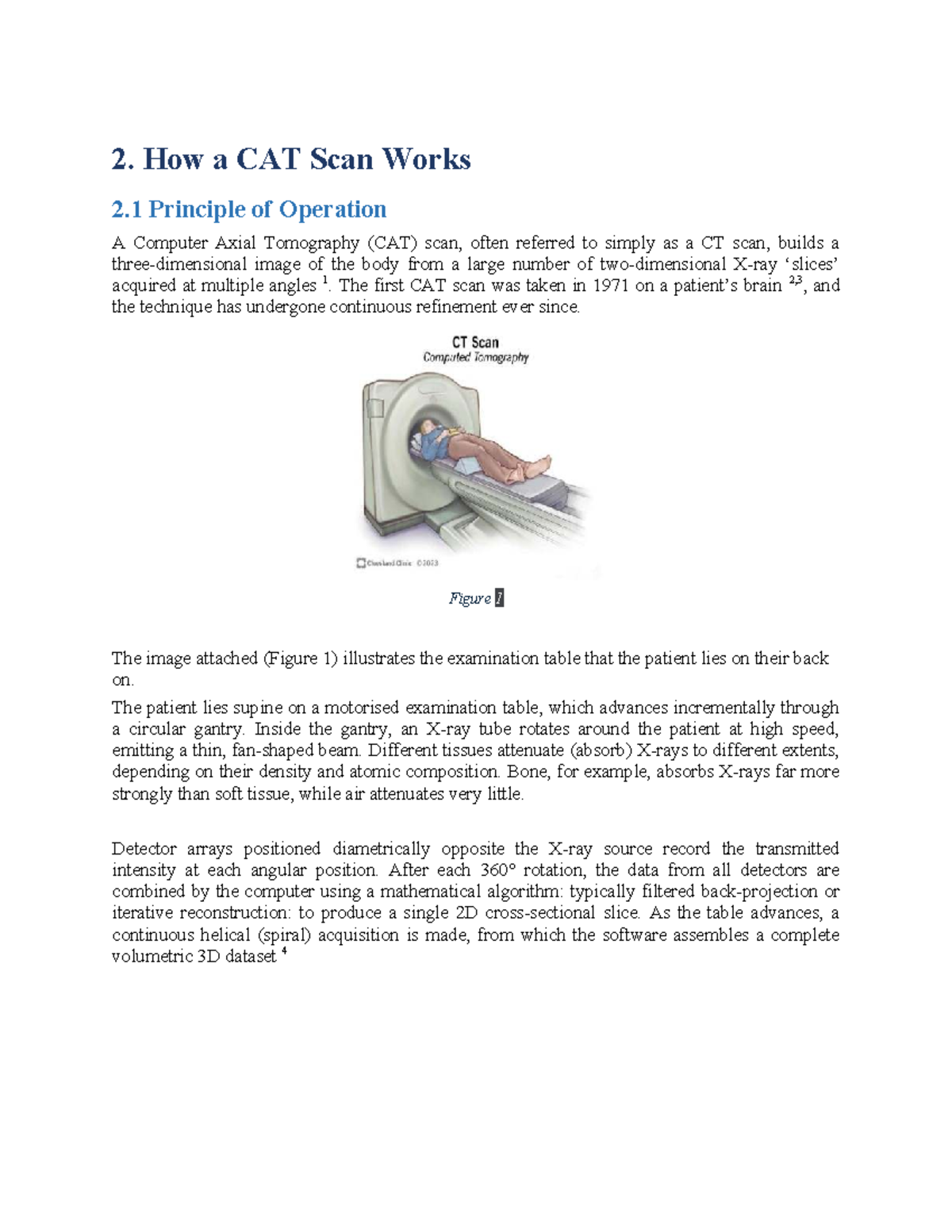 CAT Scan Principles and Process - PHYS 101 Assignment - Studocu