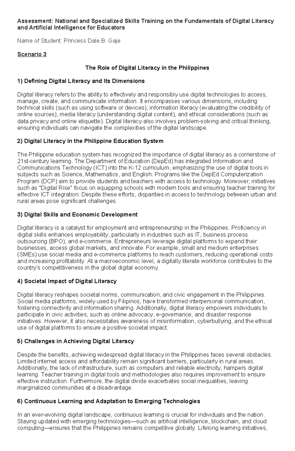 The Impact of Digital Literacy on Education in the Philippines: A Study ...