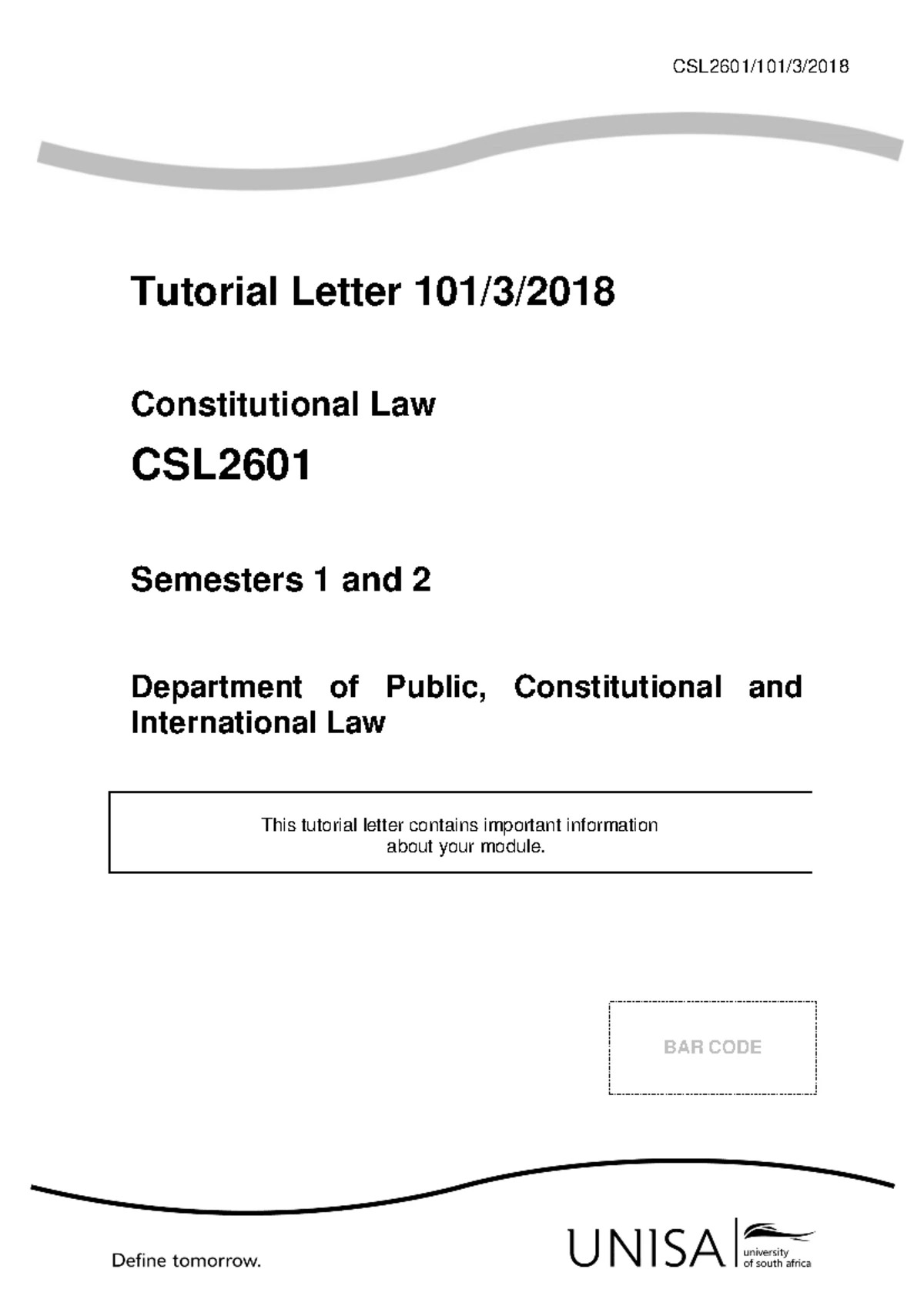 CSL2601 Final Exam Instructions - Open Book Policy (15 May 2024) - Studocu