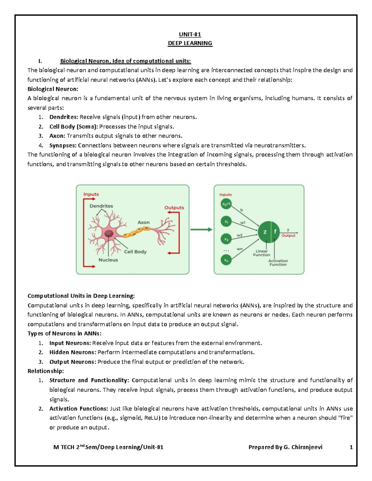 Deep Learning Concepts and Techniques - M.Tech 2nd Sem - GC - Document Preview