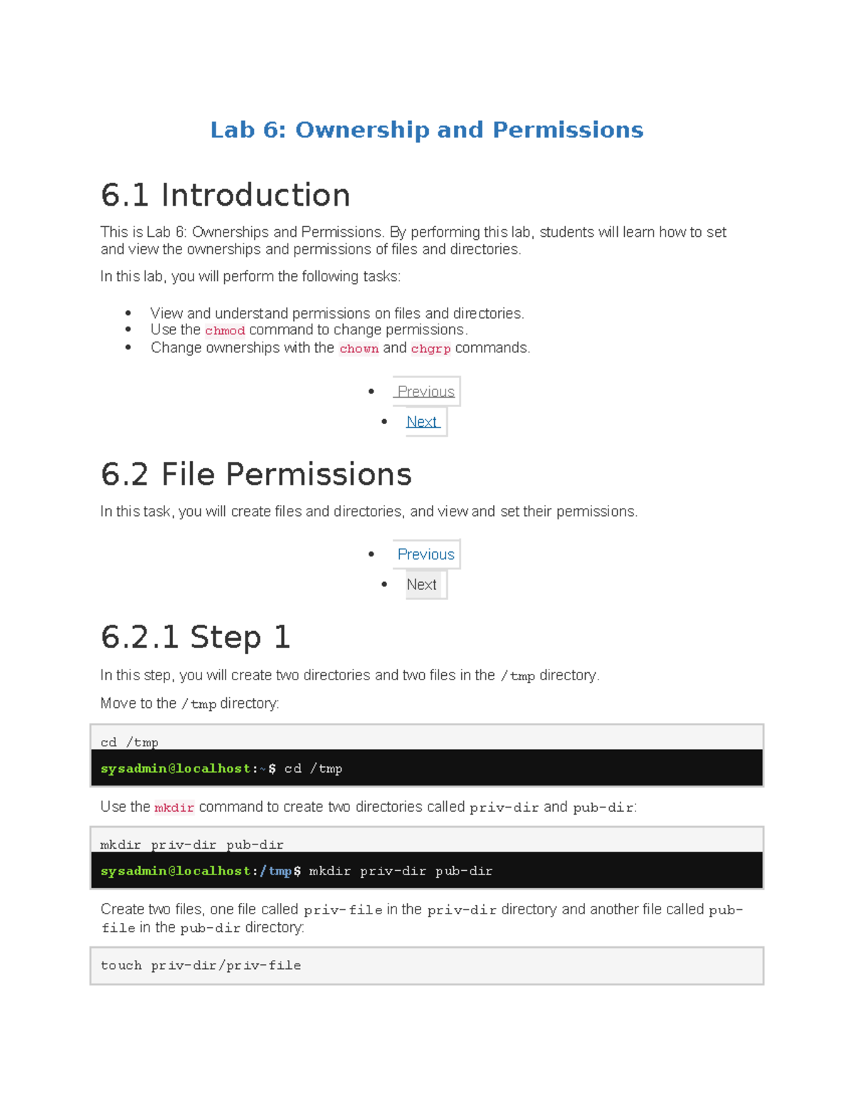Lab 6 - File Ownership & Permissions Tutorial Guide - Studeersnel