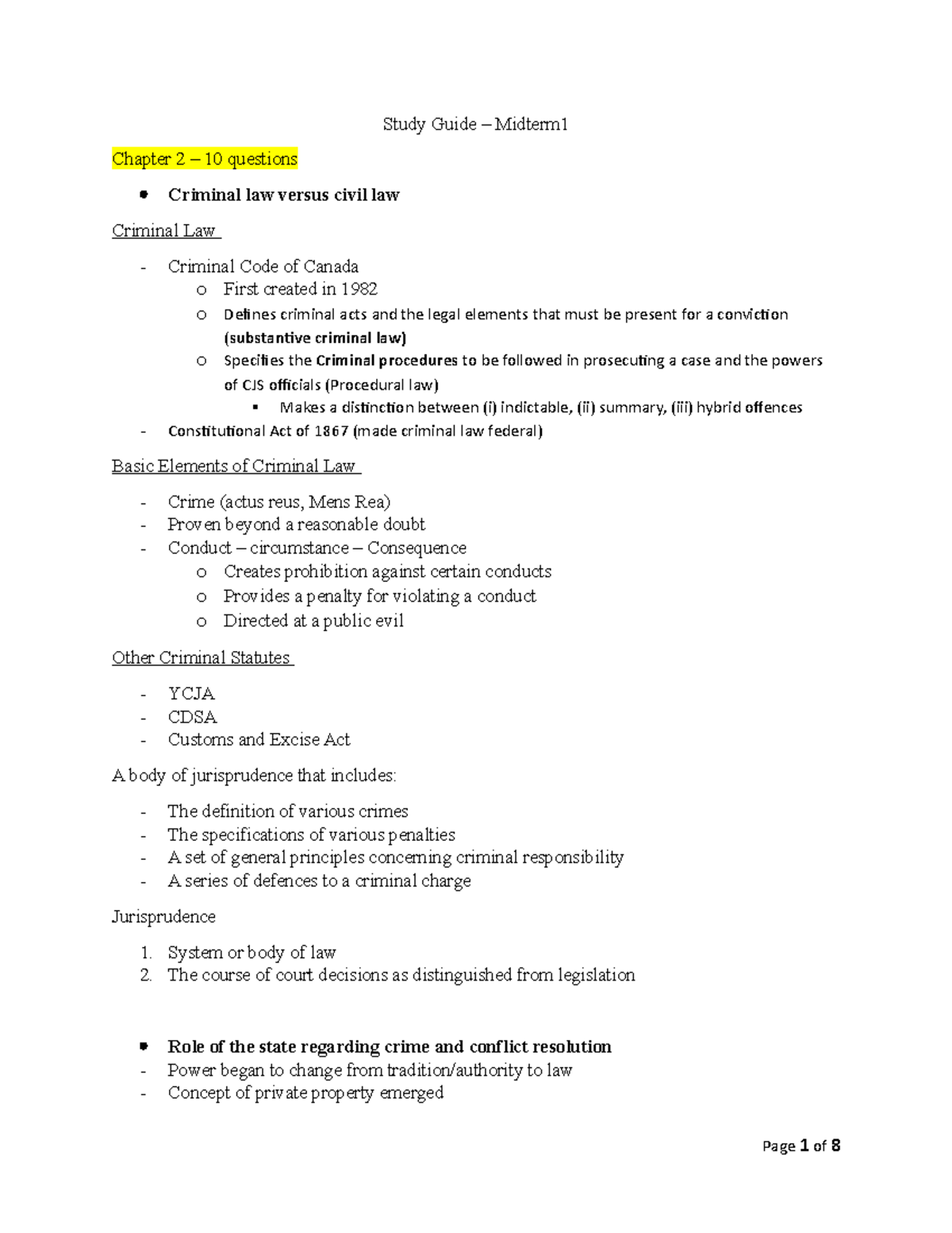 Midterm 1 Study Notes - Study Guide – Midterm Chapter 2 – 10 questions ...