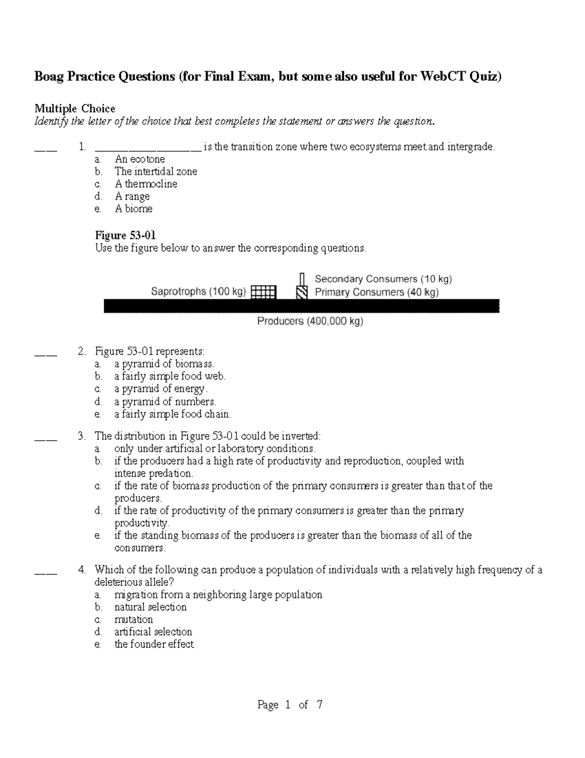 BIOL 103 - chapter 23 of biol 103 - Biology - Chapter 23 Evolution ...
