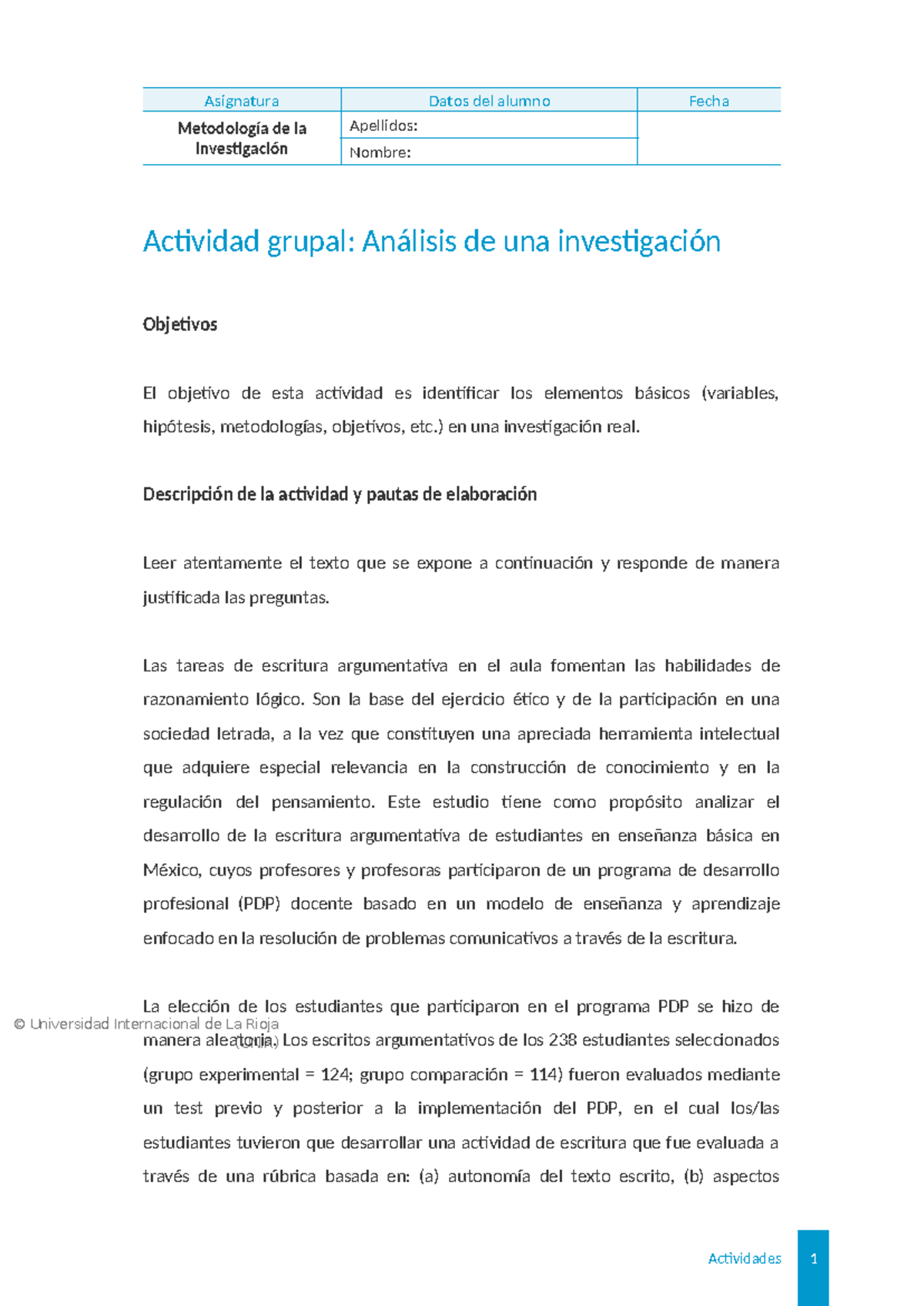 Mexsig 08 - Act3 Grupal: Análisis de una Investigación en PDP - Document Preview