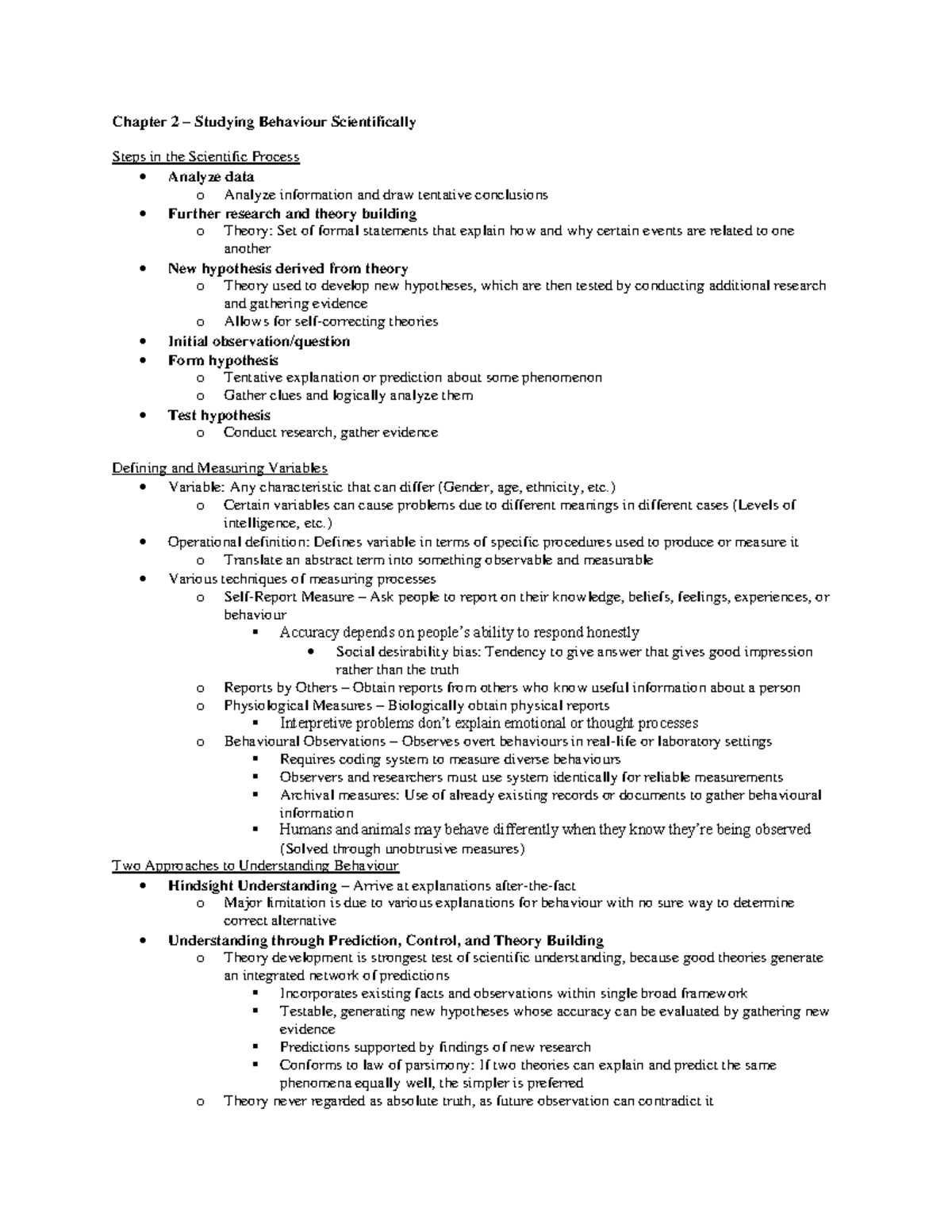 Chapter 2 - Summary Psychology Frontiers and Applications - Chapter 2 ...