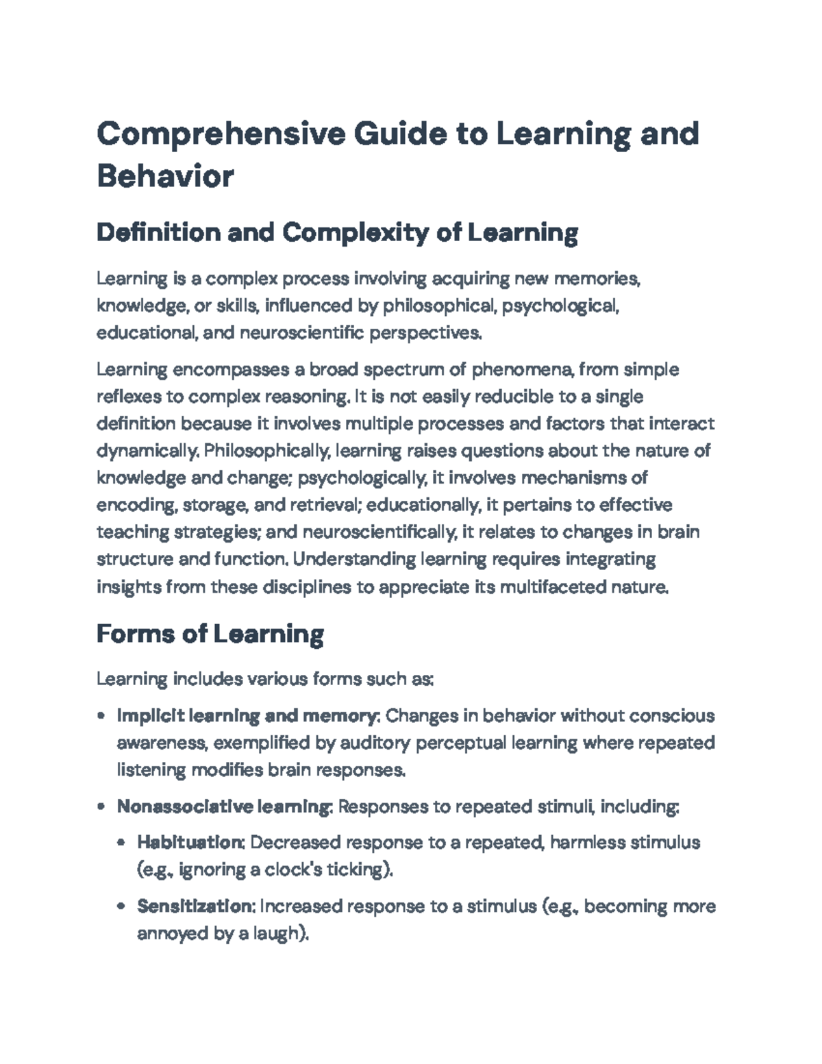 Comprehensive Overview of Learning & Behavior: Key Concepts & Methods ...