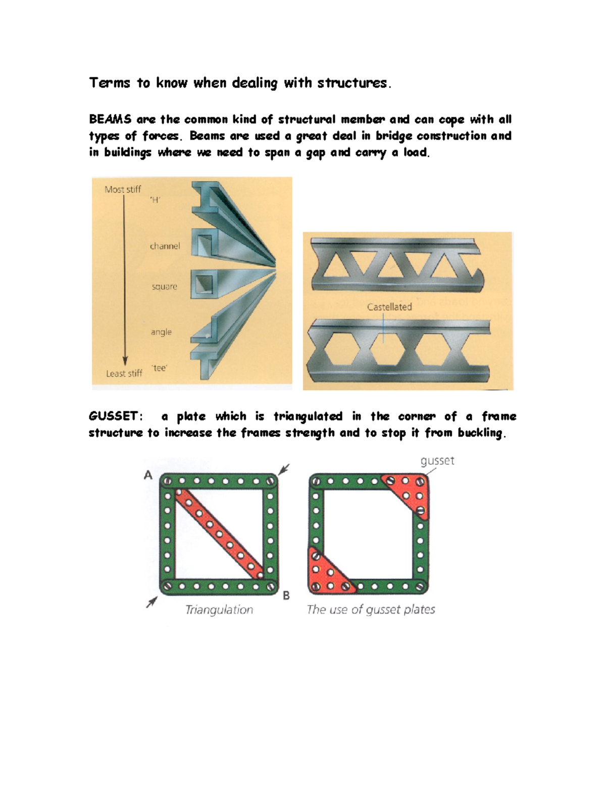 Structural Terminology: Key Terms for Understanding Structures - Studocu