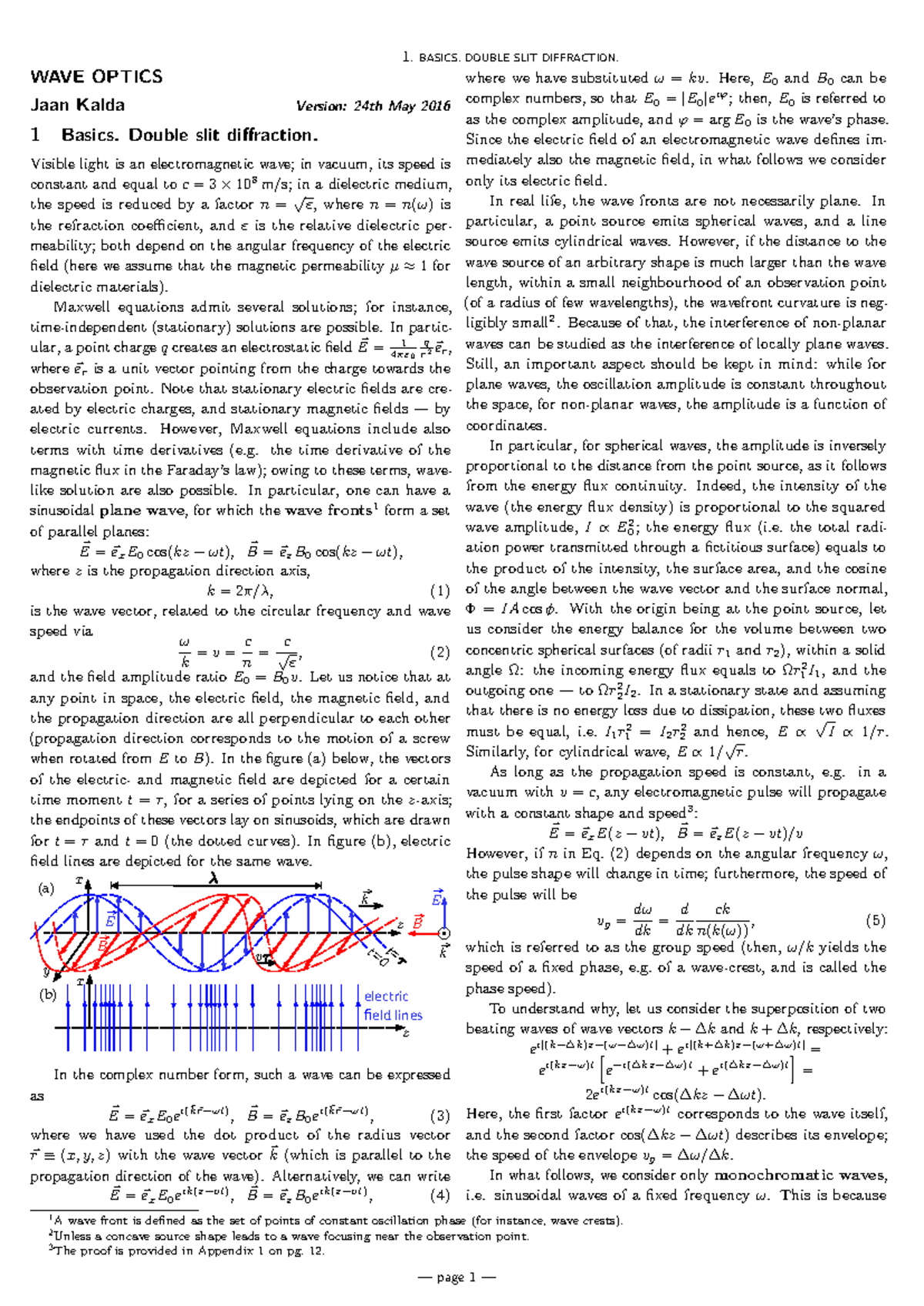 BASICS: DOUBLE SLIT DIFFRACTION IN WAVE OPTICS (PHYS 101) - Studocu
