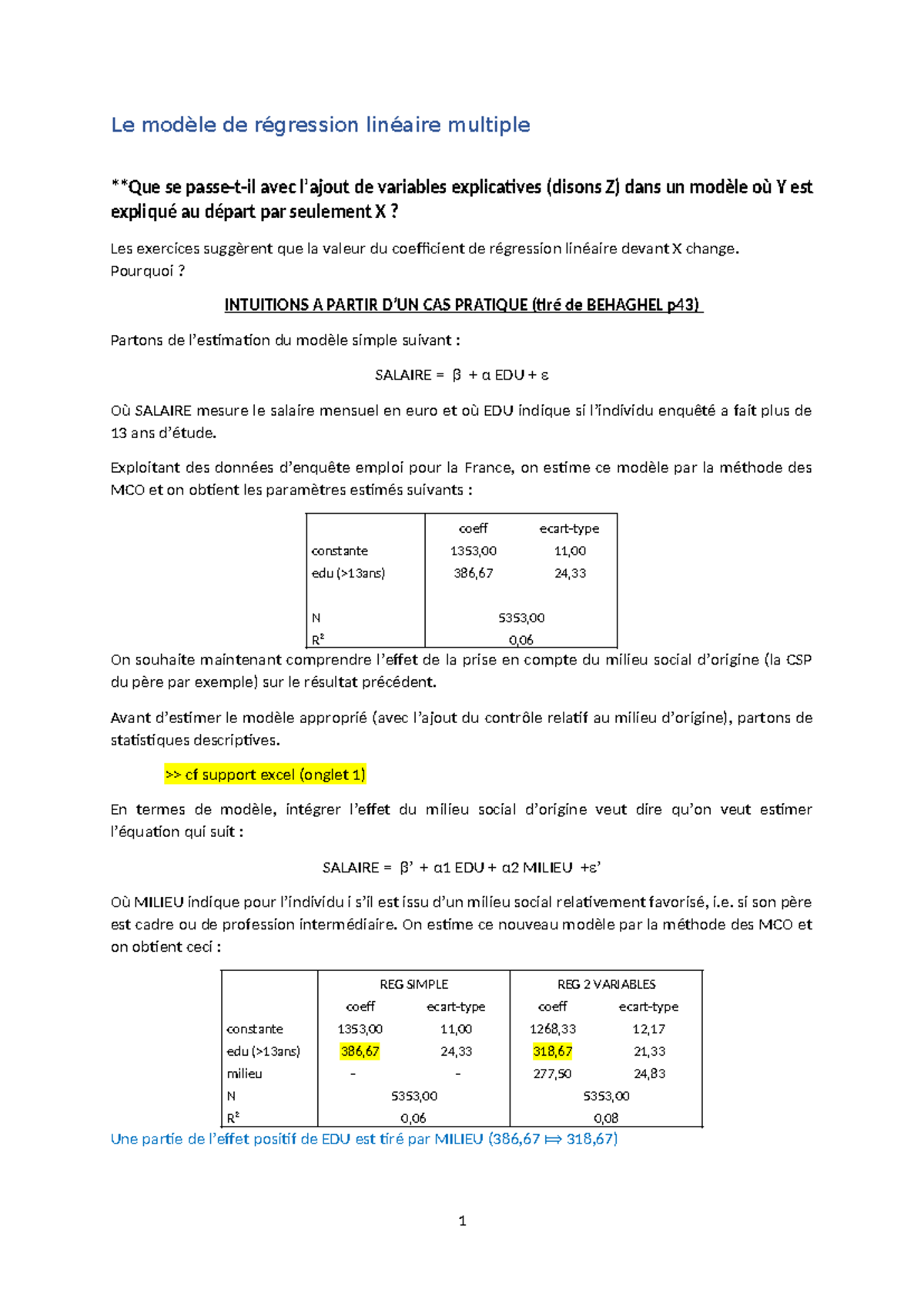 Modèle de Régression Linéaire Multiple : Analyse et Interprétation ...