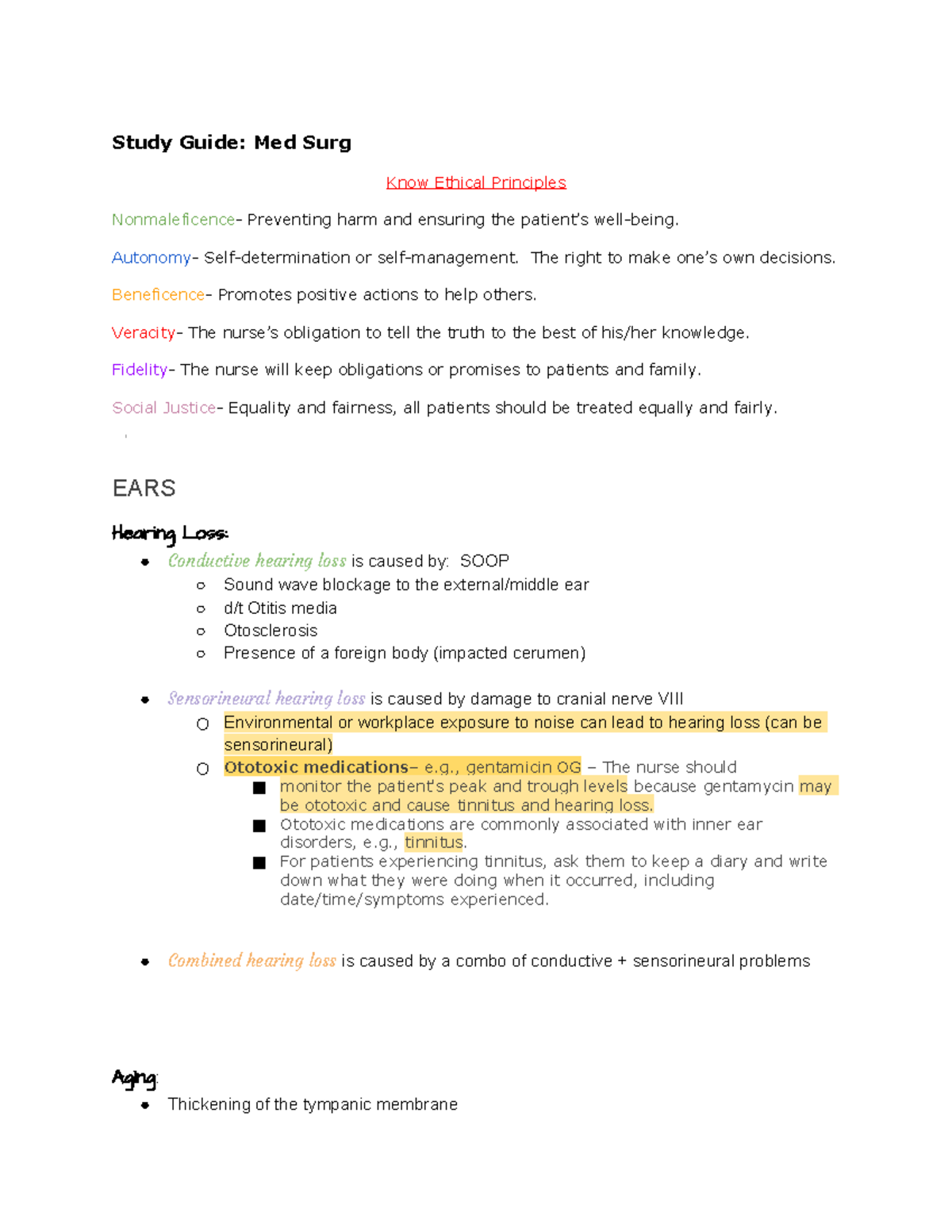 355 Exam 1 Med Surg Study Guide: Key Concepts and Nursing Insights ...