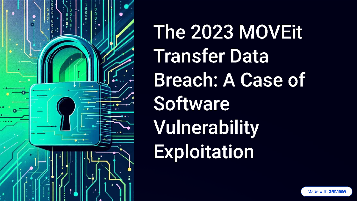 MOVEit Transfer Data Breach 2023: Software Vulnerability Case Study ...