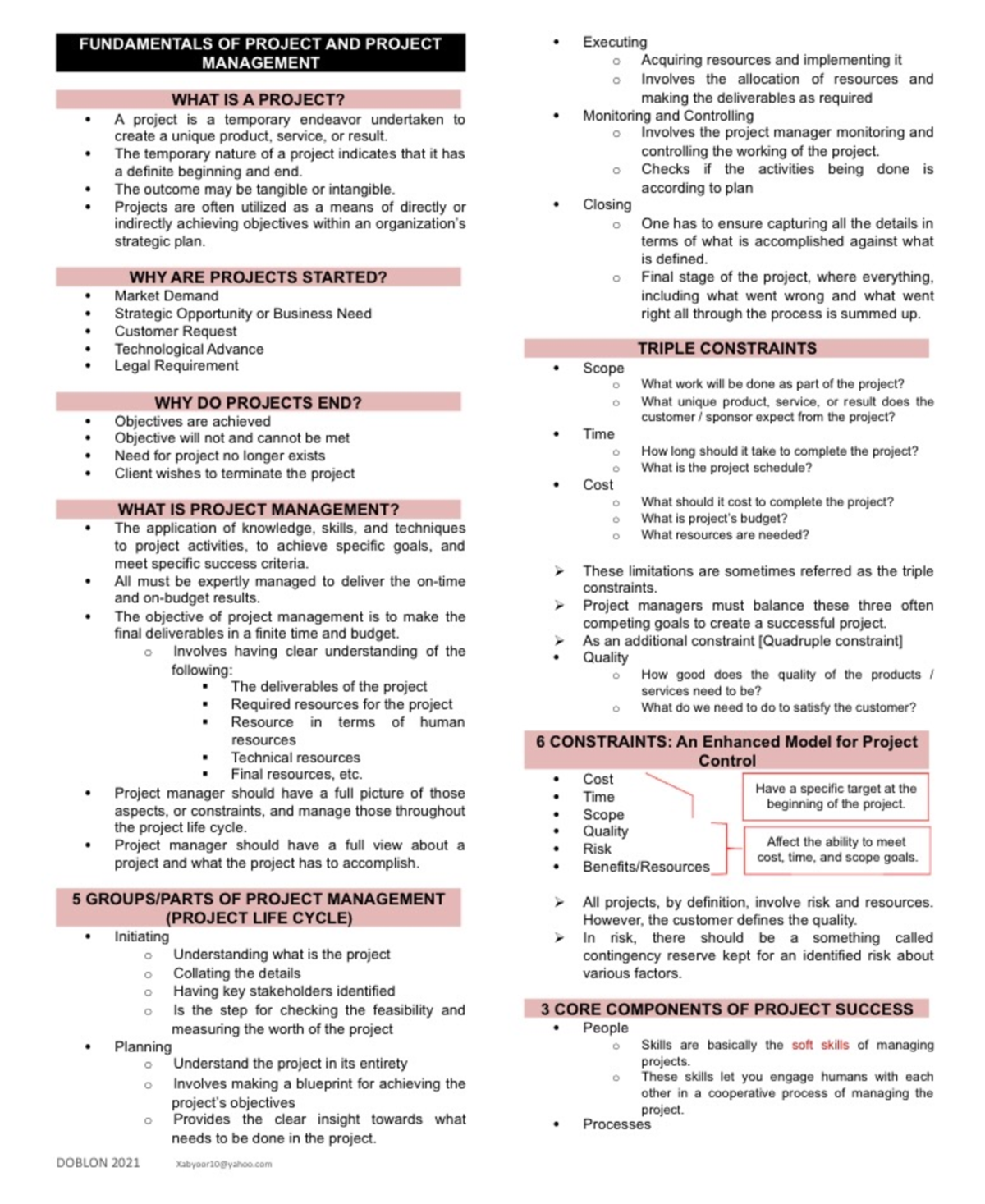 Project Management: Strategies for Success and Good Luck - Studocu