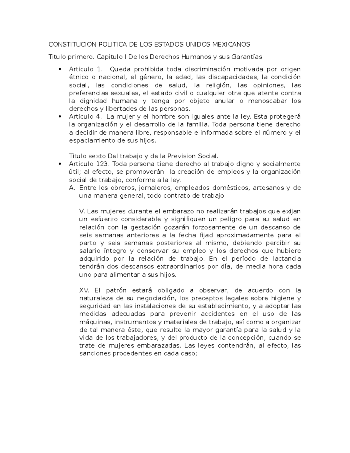 Constitucion Politica DE LOS Estados Unidos Mexicanos - CONSTITUCION ...