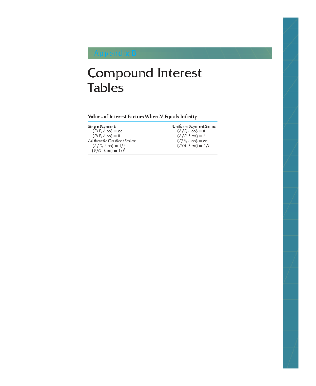 Compound Interest Tables: Values and Factors (Newnan 2e App B) - Studocu