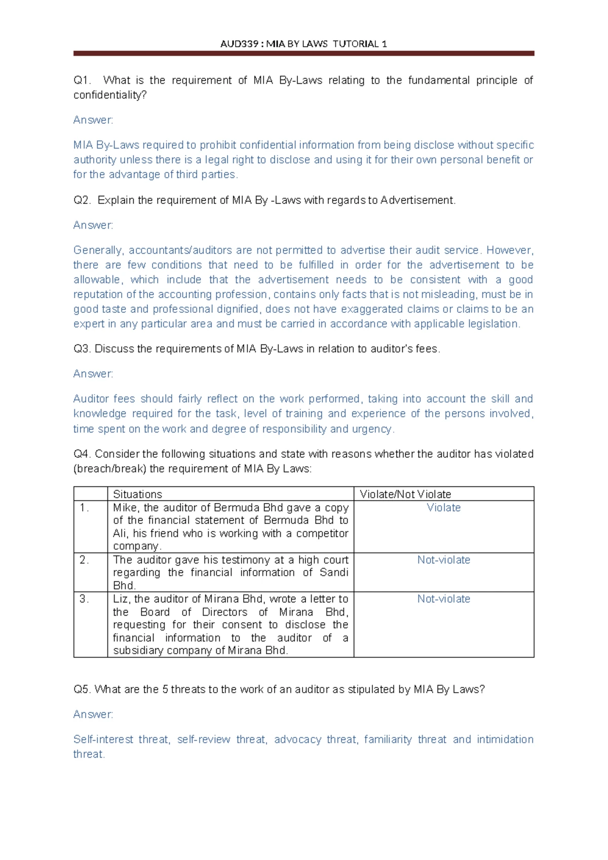 AUD339 Final Exam Paper - Auditing December 2019 - Studocu