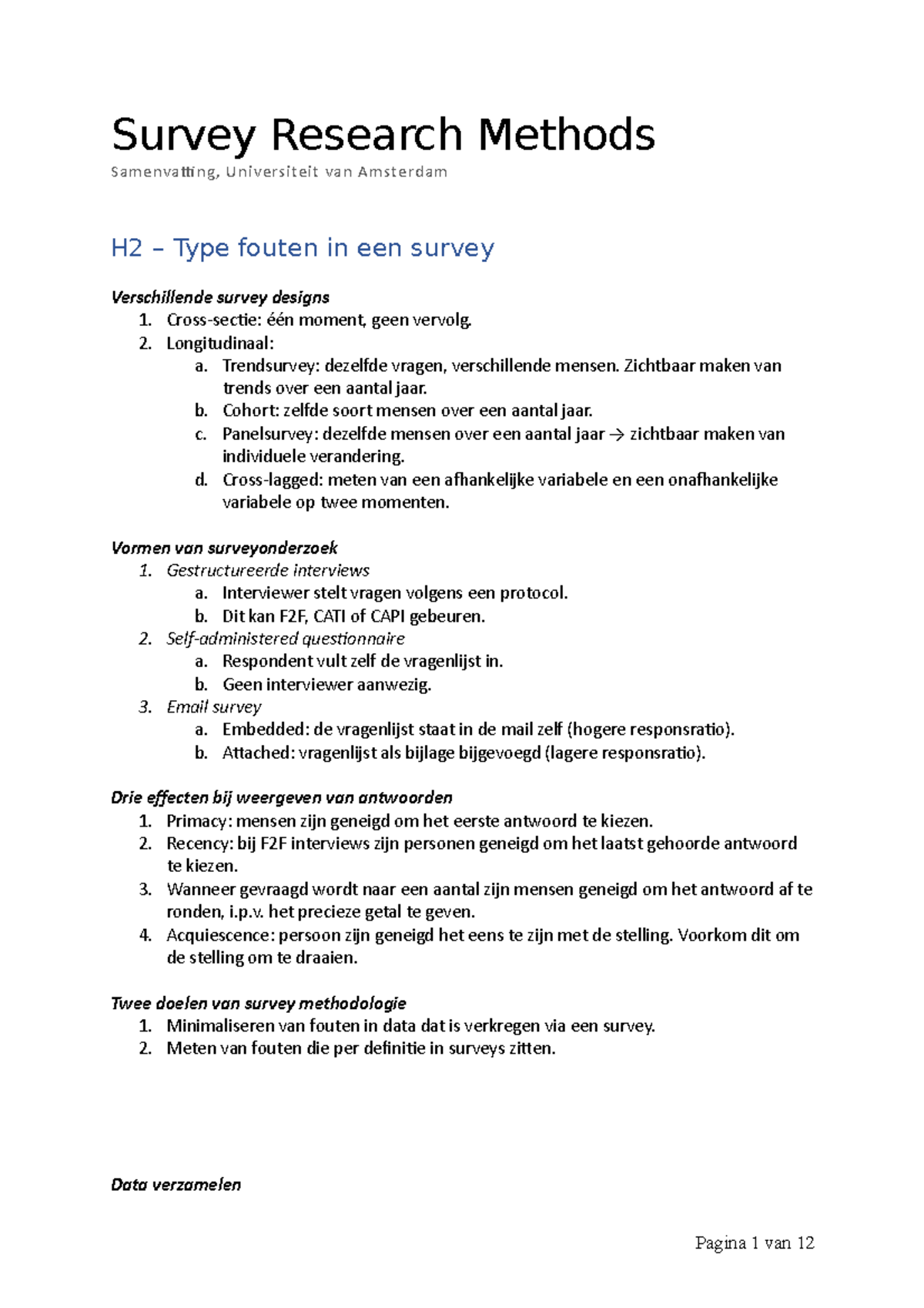 H2 Survey Research Methods: Types, Errors, and Design Strategies ...