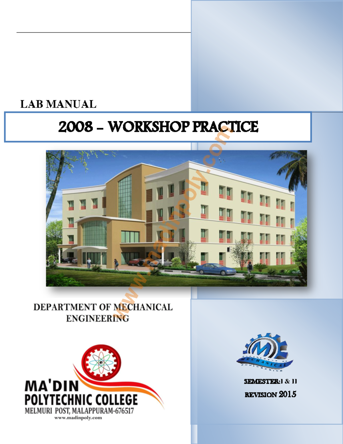 Foundry & Casting Lab Manual - Workshop Practice Guide - Studocu