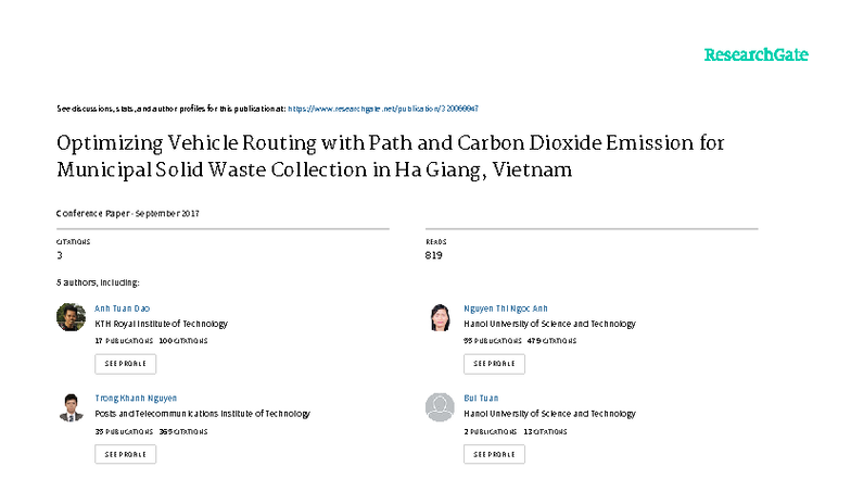 Optimizing MSW Collection Routes: ILP & MILP Models in Ha Giang ...
