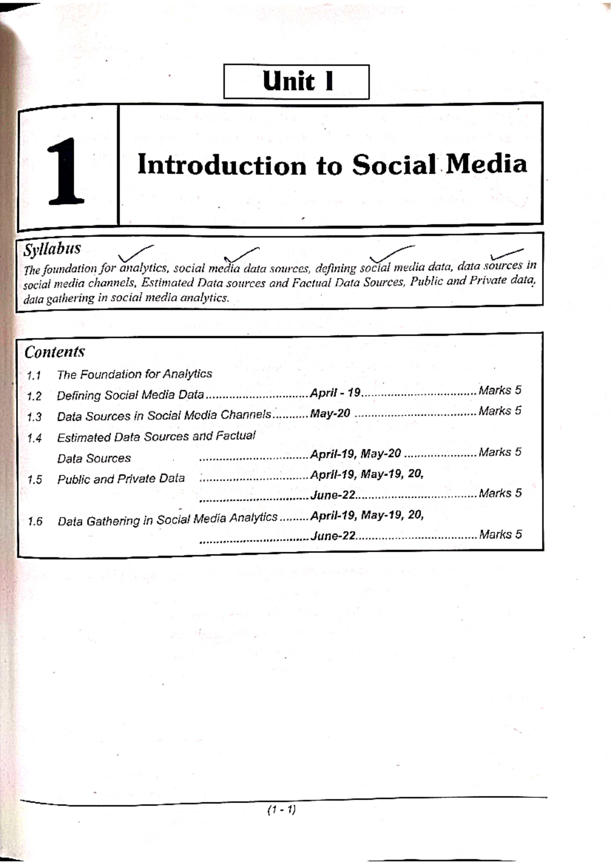 Social Computing - NA dcnshfwe efewnfio . - Unit I 1 Introduction to ...