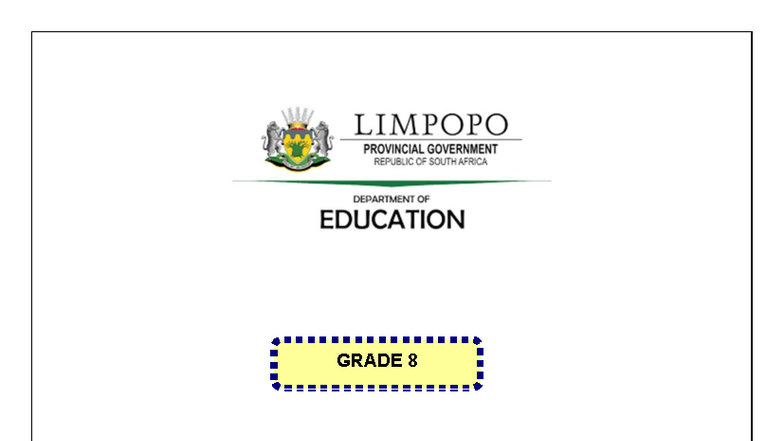 SS Grade 8 GEO Marking Guideline Term 4 2025 - Studocu