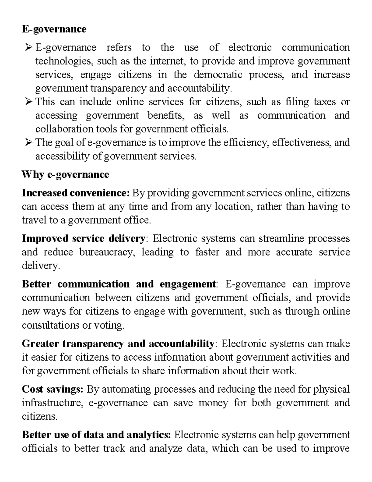Chapter 1 - E-Governance: Enhancing Government Services and Citizen ...