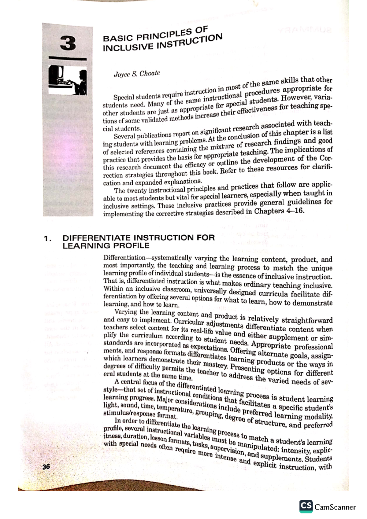 Basic Principles of Inclusive Instruction by Joyce S - Bachelor of ...