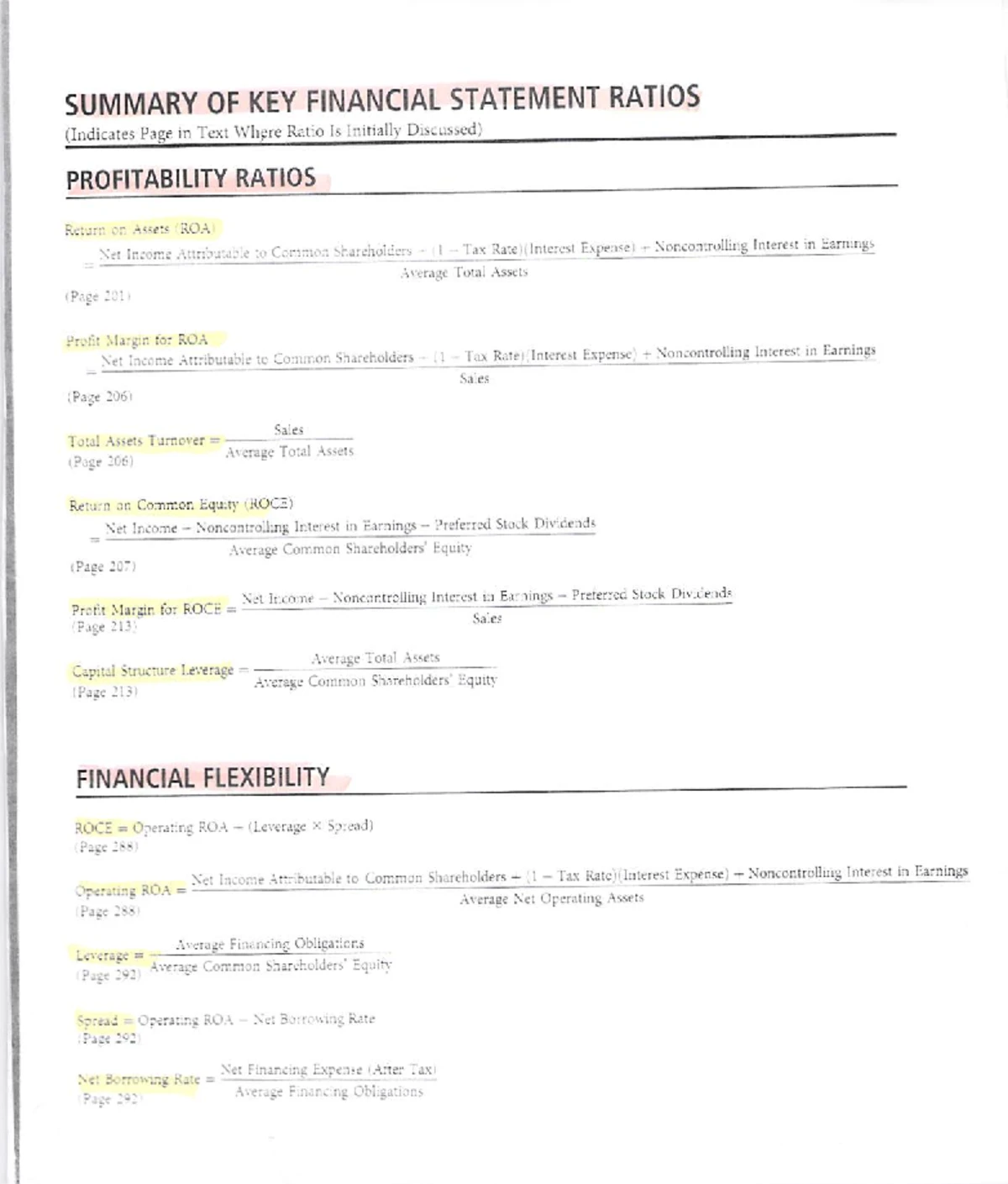 D366 Financial Analysis Notes: Key Ratios & Cash Flow Statements - Studocu