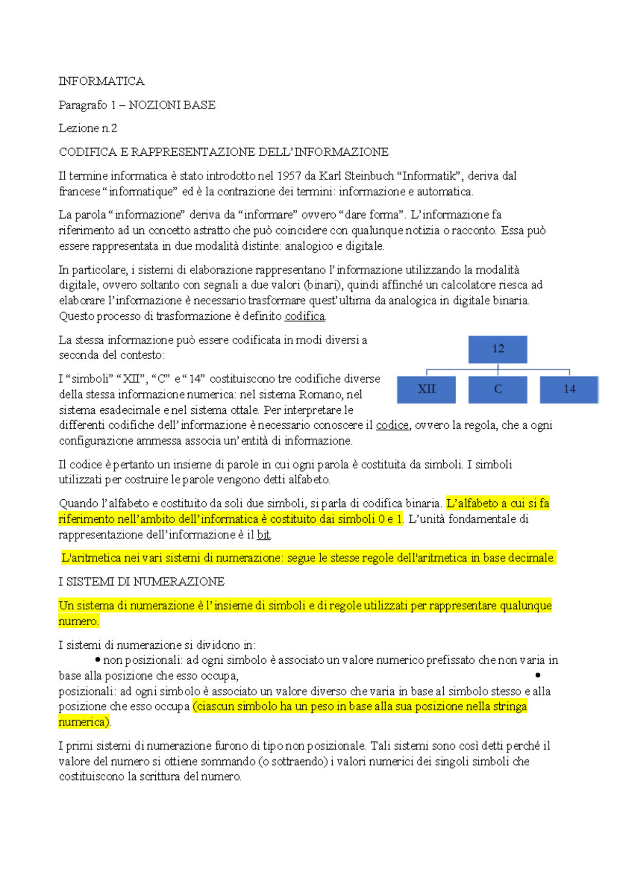 INFORMATICA Lezioni e Appunti Completi - Moduli e Argomenti - Studocu