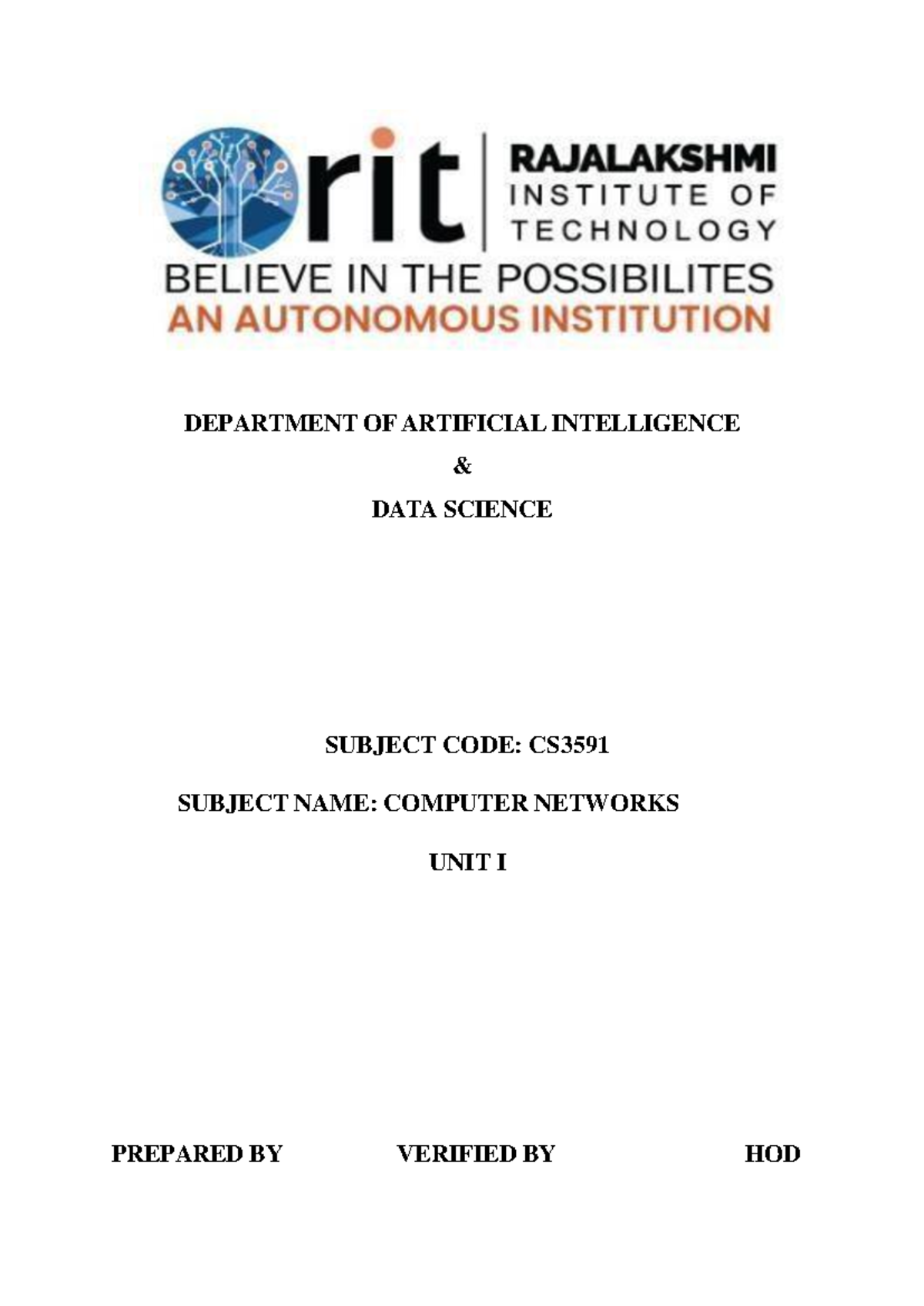 Cs3591 Computer Networks Unit I Introduction Application Layer