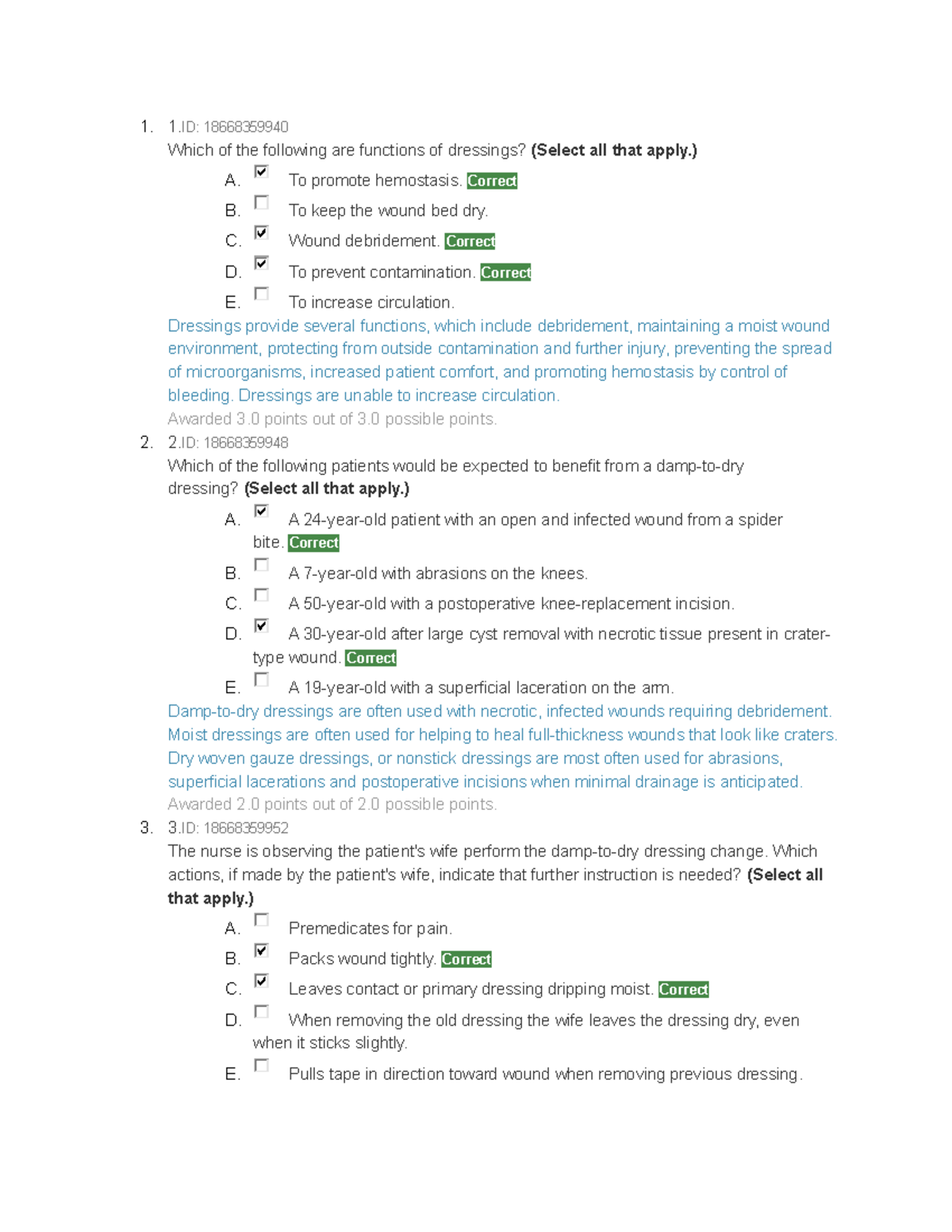 Wound Care Module 4 - Post-Test Review and Key Concepts - Studocu