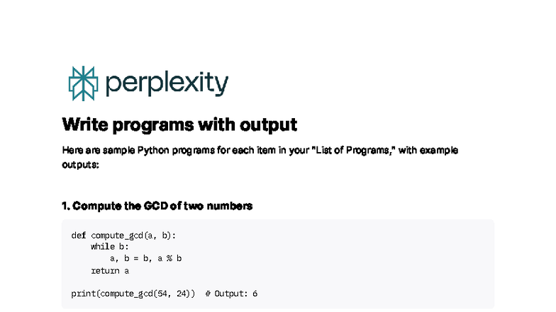Python Programming Examples and Outputs for CS101 - Studocu