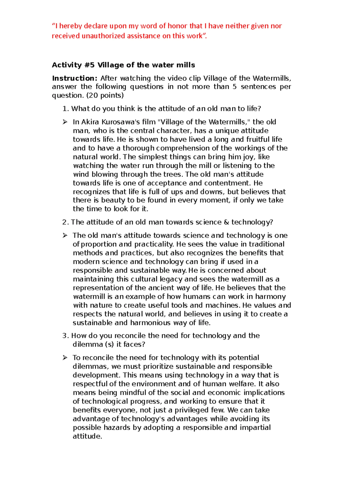 STS Reflection Paper: Insights from 