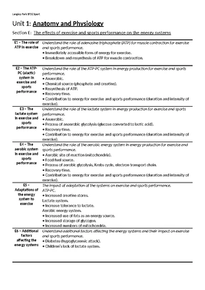 Unit 1: Anatomy & Physiology - Effects of Exercise on Respiratory ...