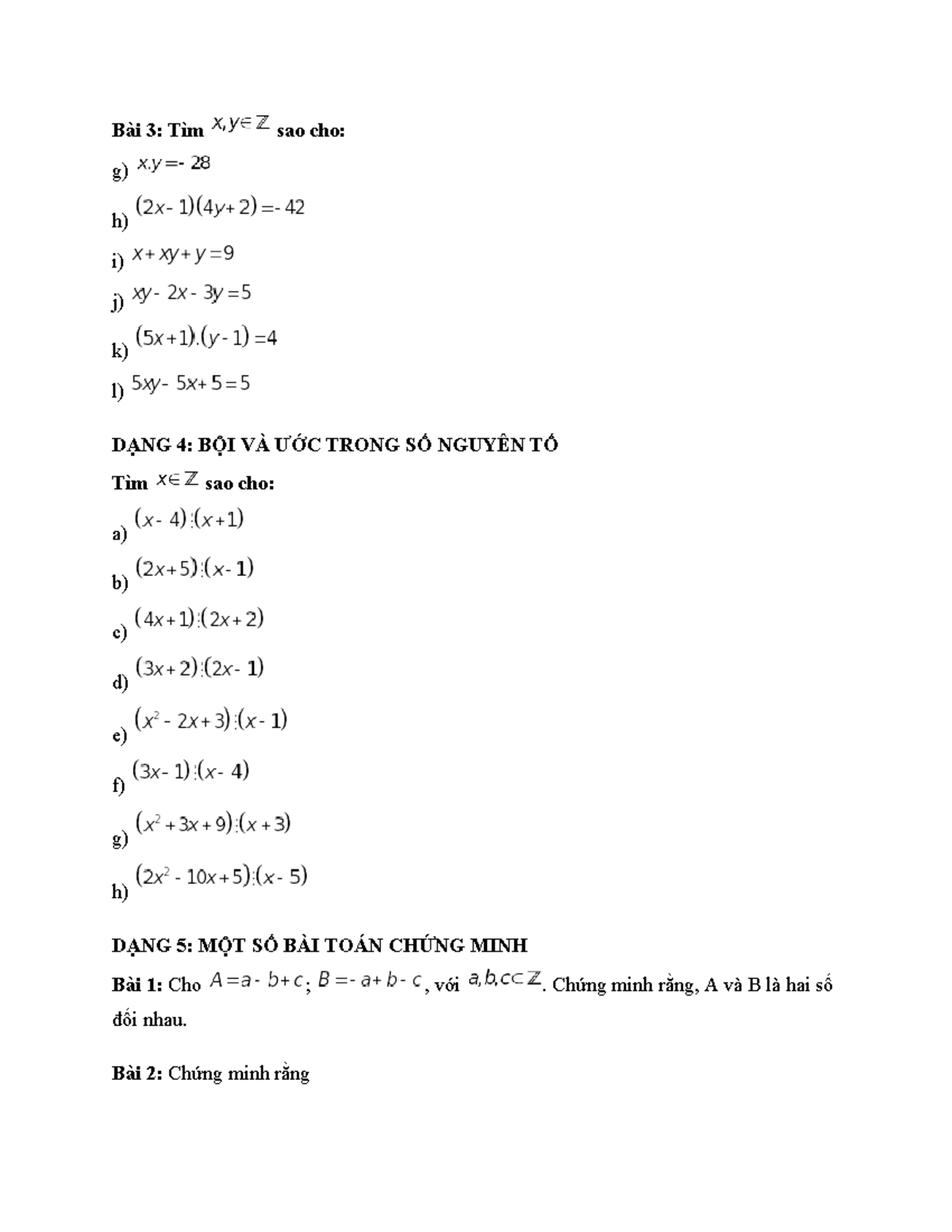 Toán tít - toán thcs bội và ước, chia hết - Mathematics synicficant ...