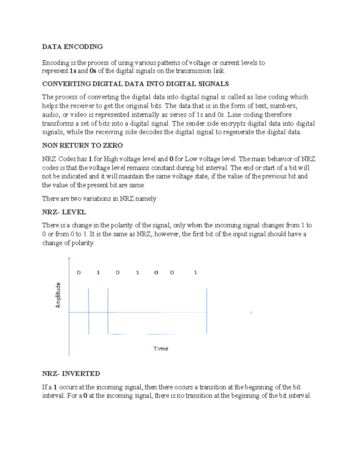 Data Encoding Notes for Exam Revision - CS101 Final Exam - Studocu