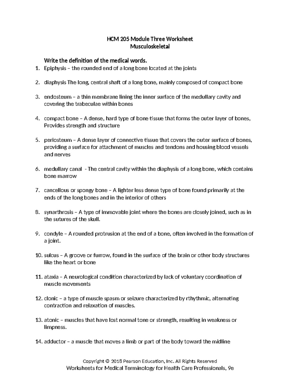 HCM 205 Module Three Worksheet. Completedocx - HCM 205 Module Three ...