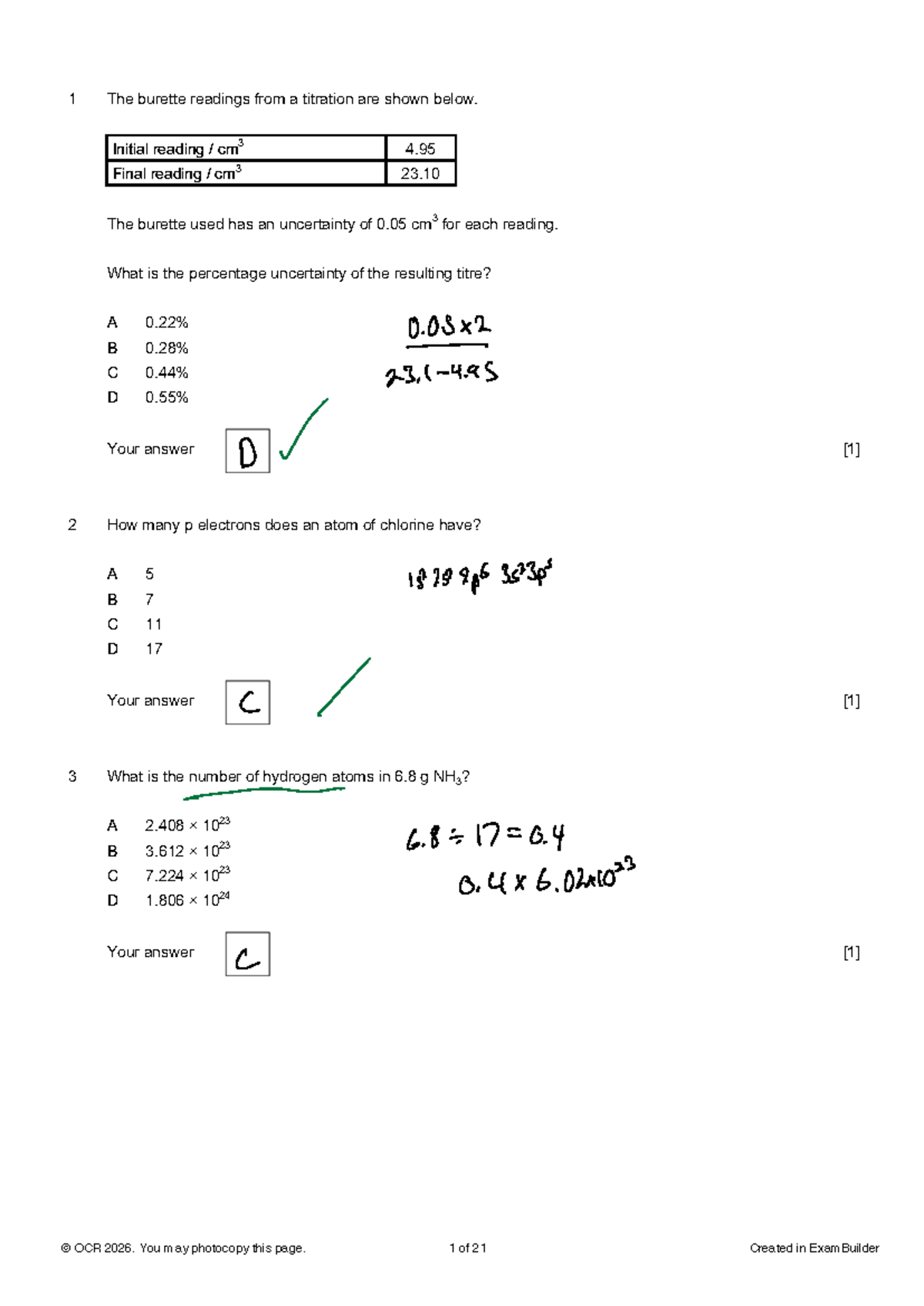 AS 15252P63523P: Breadth in Chemistry - AS Level 2002 Notes - Studocu