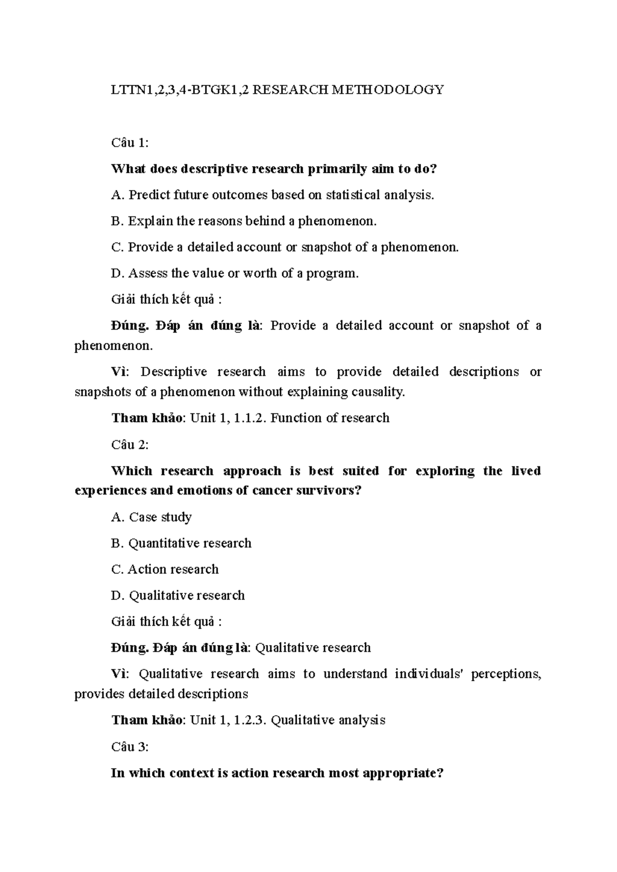 LTTN1,2,3,4-BTGK1,2 Research Methodology Study Guide - Document Preview