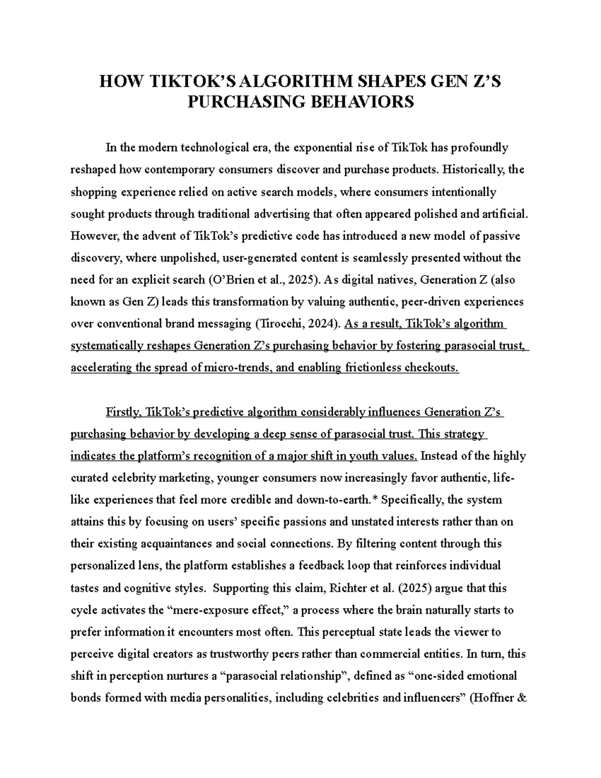 The Impact of Algorithms on Gen Z Purchasing Behavior: A Study on ...