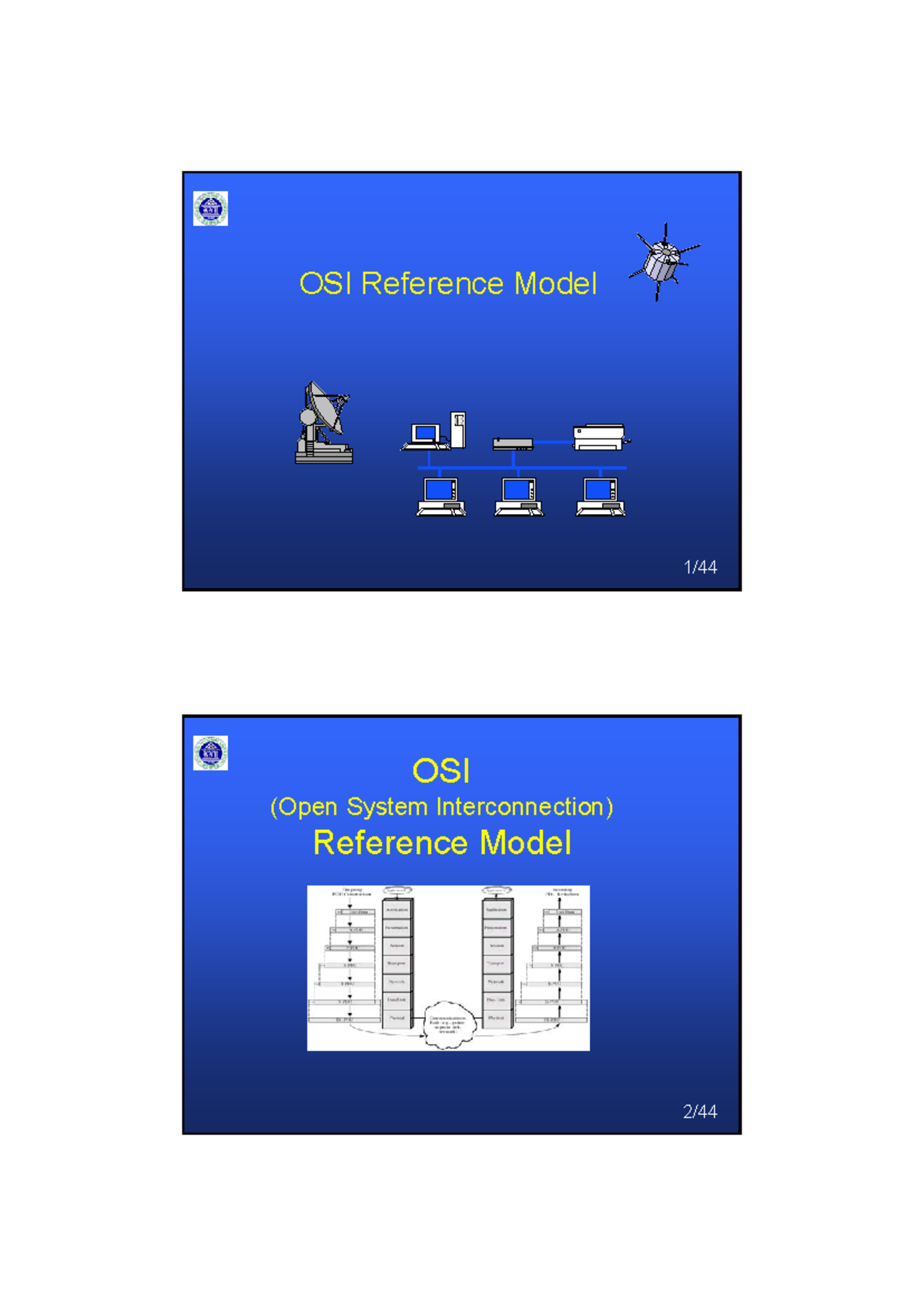 OSI Reference Model - 1/ OSI Reference Model OSI (Open System ...