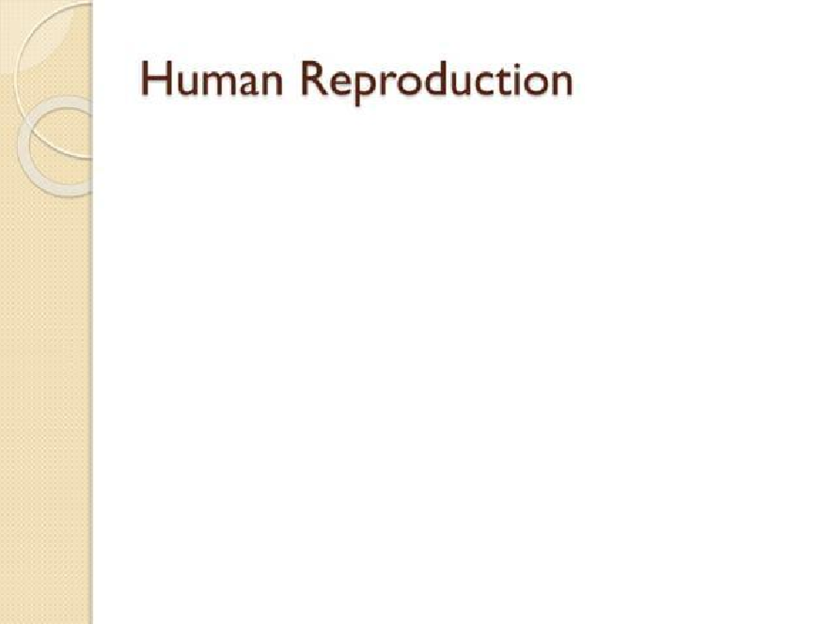 Human Reproduction: Key Concepts and Processes in REPRODUCTIVE EVENTS ...