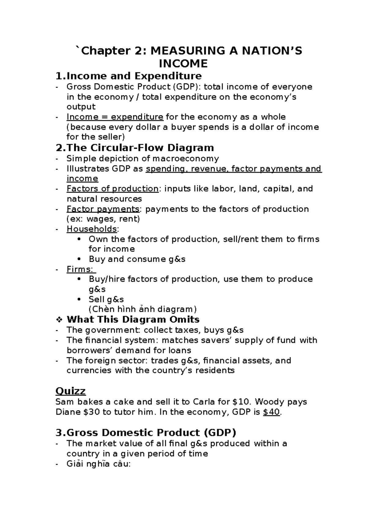Chapter 2: Measuring a Nation's Income - Macro 101 Insights - Studocu