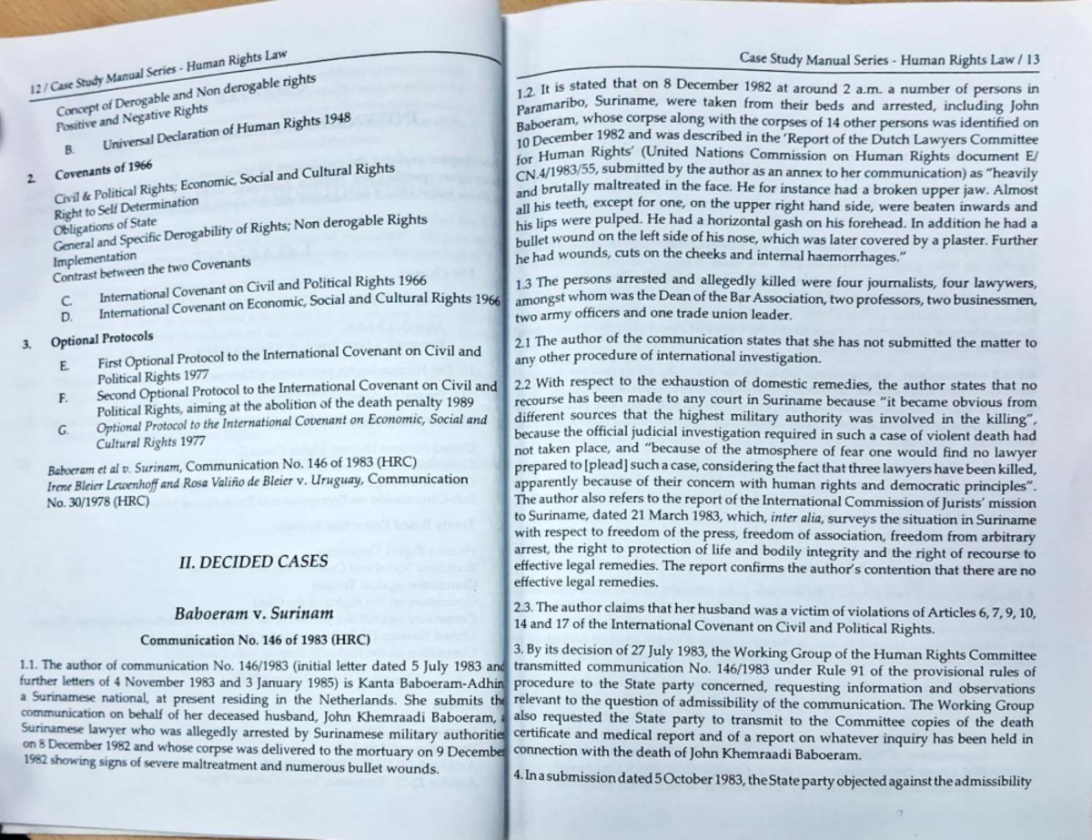 Human Rights Law Case Study Manual Series: Derogable Rights and ...